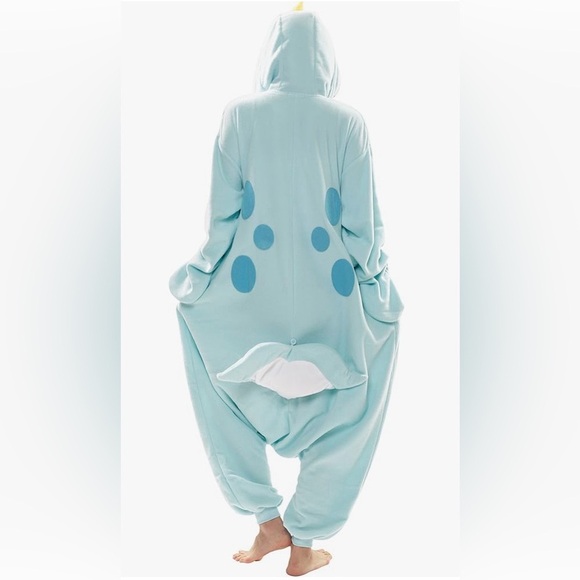BLUE NARWHAL KIGURUMI ADULT ONESIE COSTUME 🌟EUC🌟 - Picture 8 of 16